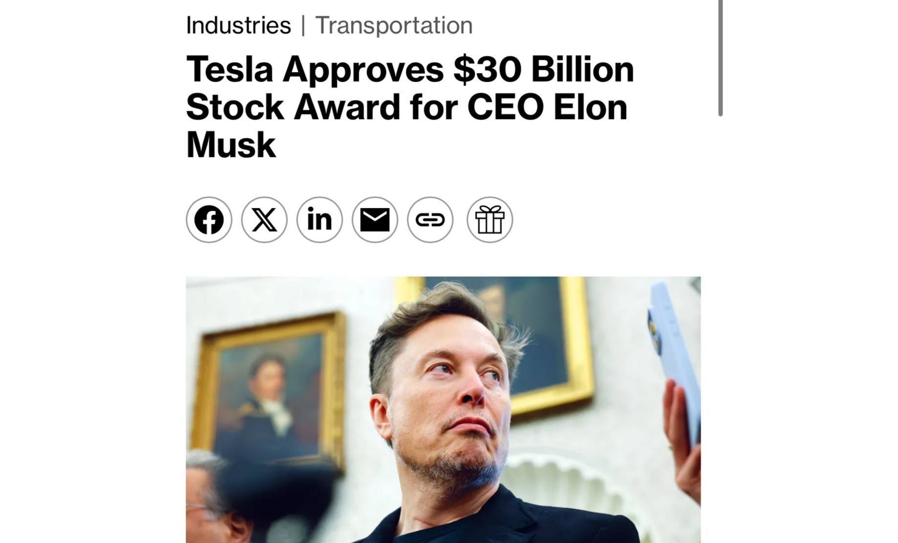 Ілон Маск може отримати $30 мільярдів у вигляді акцій — Tesla затвердила новий компенсаційний пакет